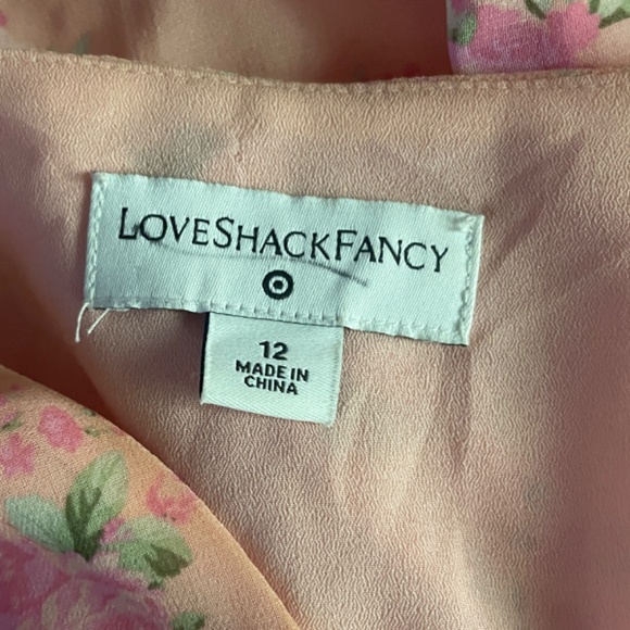 Loveshackfancy X Target Fleur Tiered Midi Dress In Pink Melon SZ 12 - Picture 7 of 7